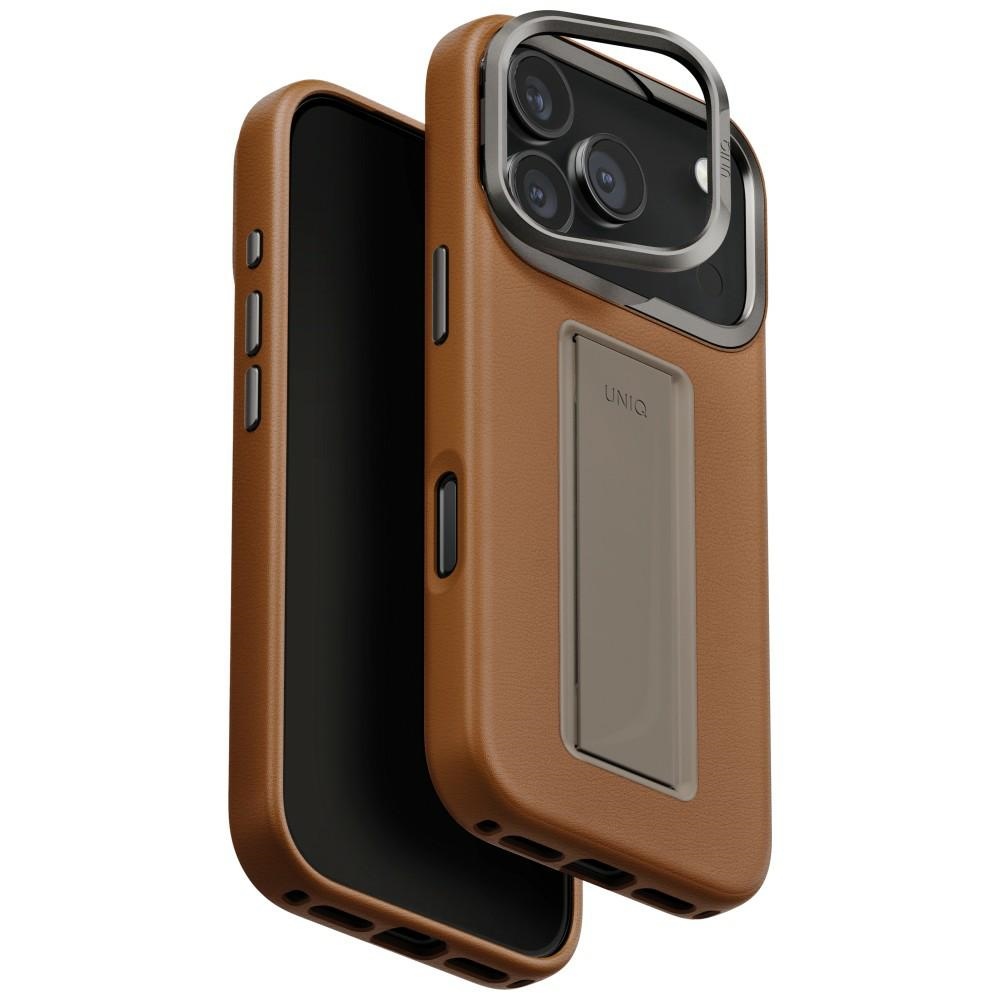 Pouzdro Uniq Heldro Pro pro iPhone 17 Pro s magnetickým nabíjením karamel