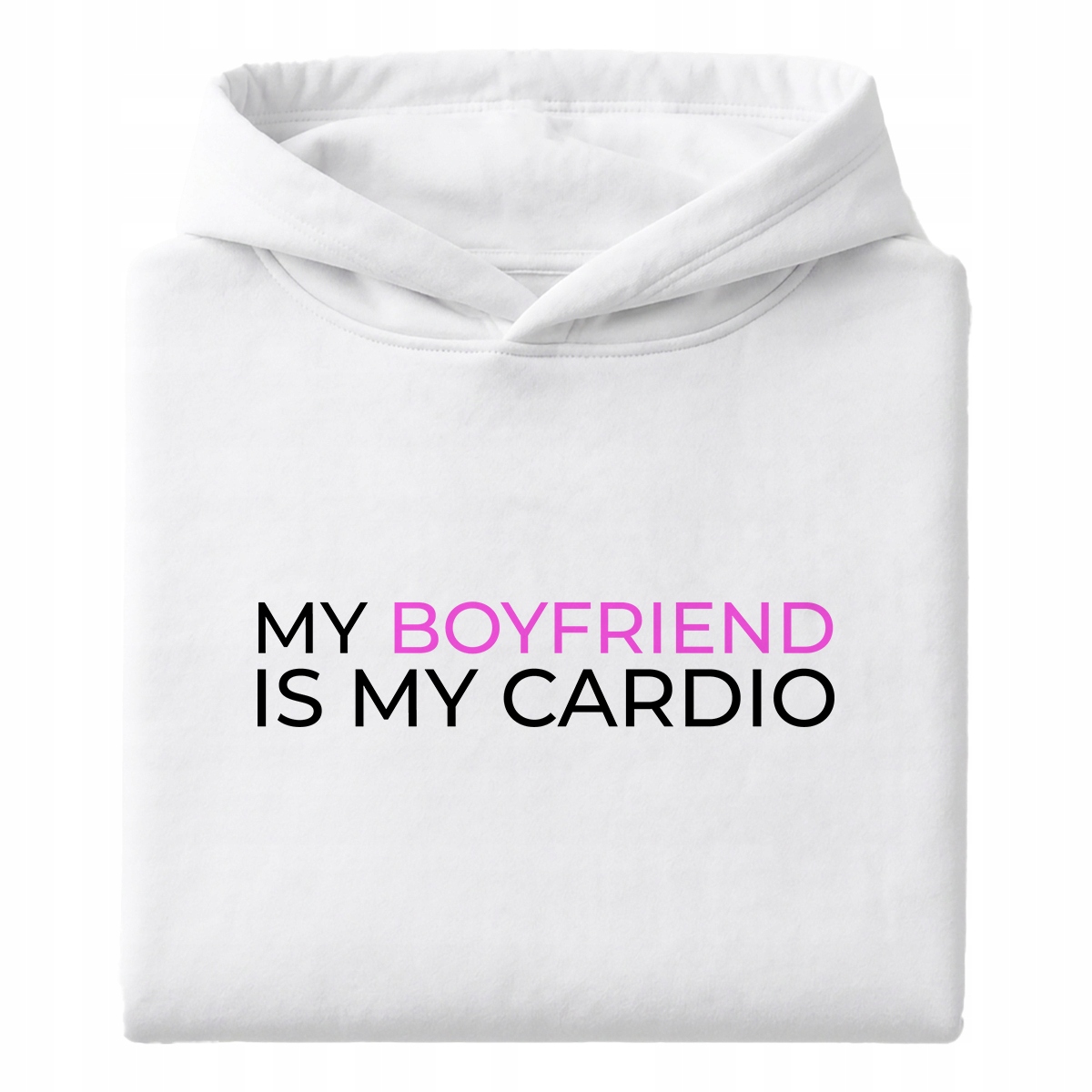 Mikina S S Kapucí A Výšivkou, Styl My Boyfriend Is My Cardio M
