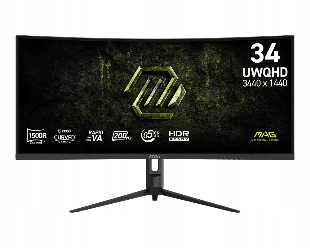 Msi Monitor 34 cale Mag 342CQRF E20 UWQHD/Curved/200Hz/czarny