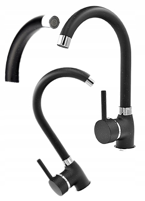 Kuchyňská páková baterie pro dřez Beta černá skvrnitá
