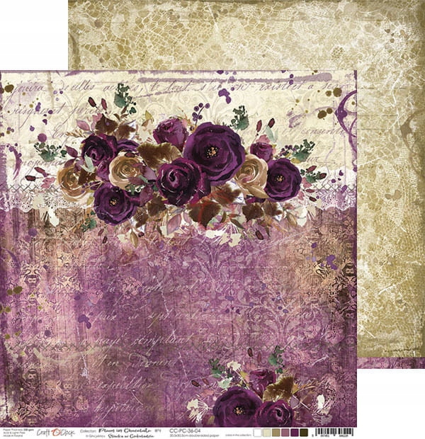 Papier do scrapbookingu Craft' O Clock Plum In Ch