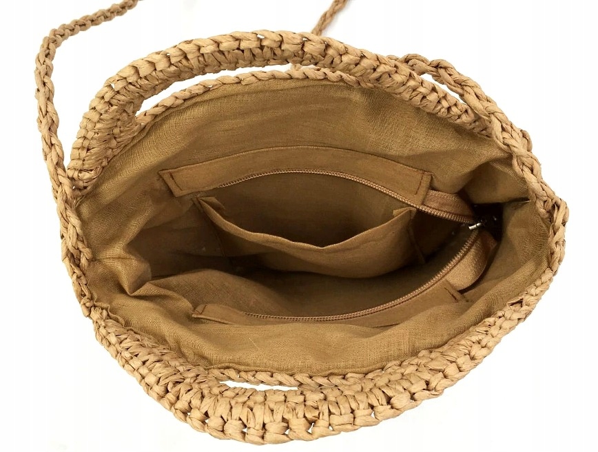 Torebka słomiana boho koszyk na ramie kuferek eko Cechy dodatkowe brak