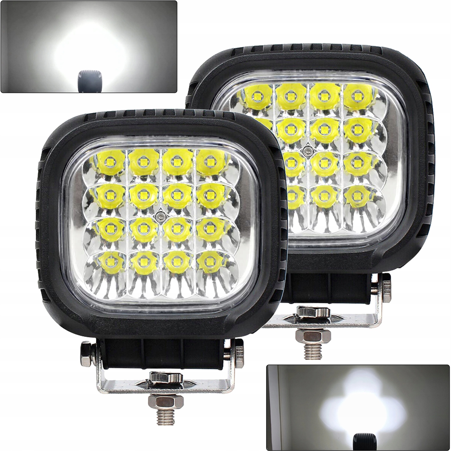 2KS 48W Výkonná Led Pracovní Lampa Voděodolná 12V-24V IP67