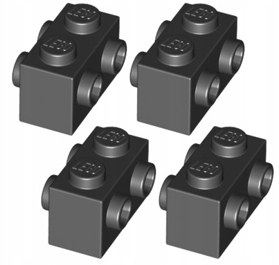 

Lego Klocek 1x2/4 Wypustki Czarny 52107/4253815 x4