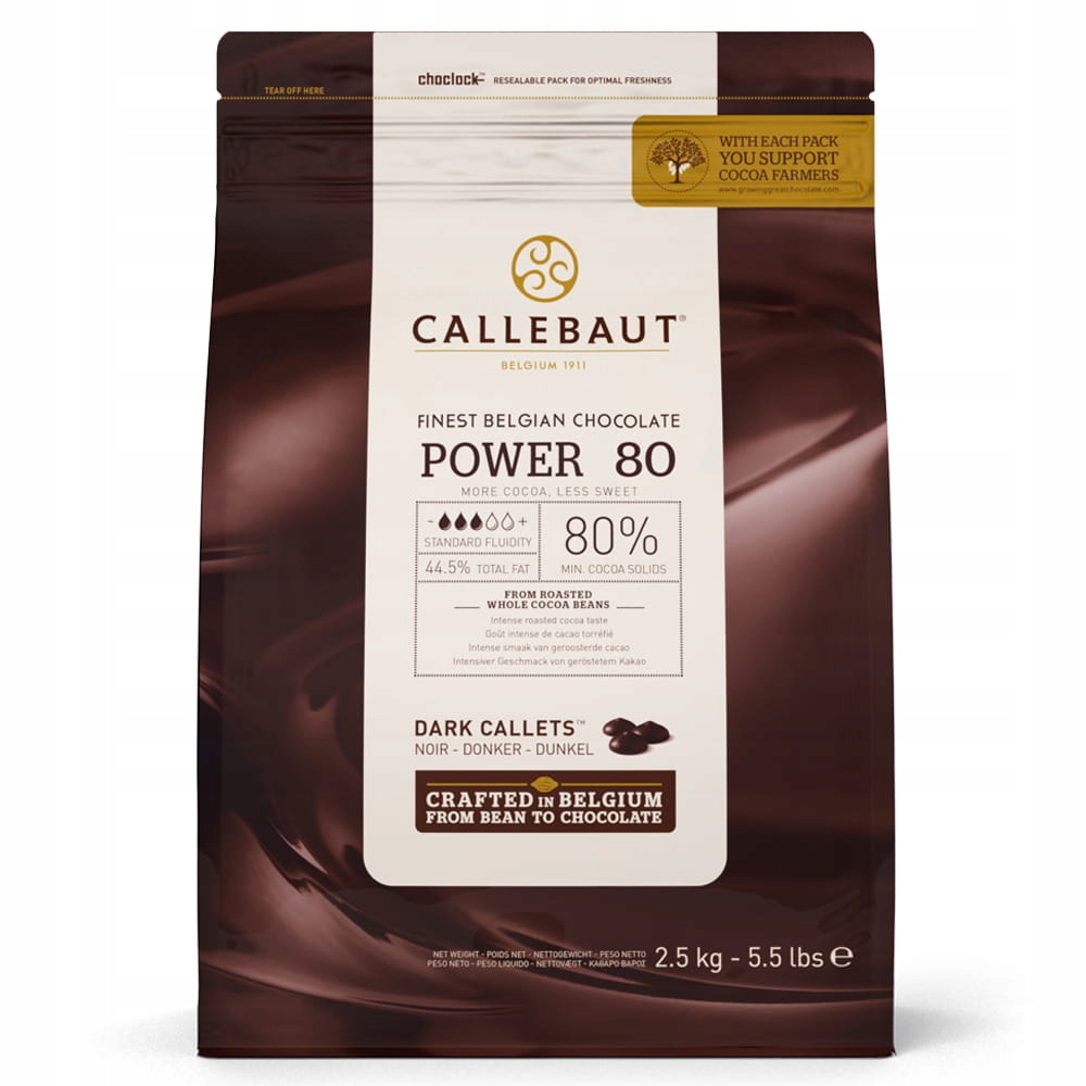 Gorzka czekolada 80% Callebaut Power 80 2,5kg