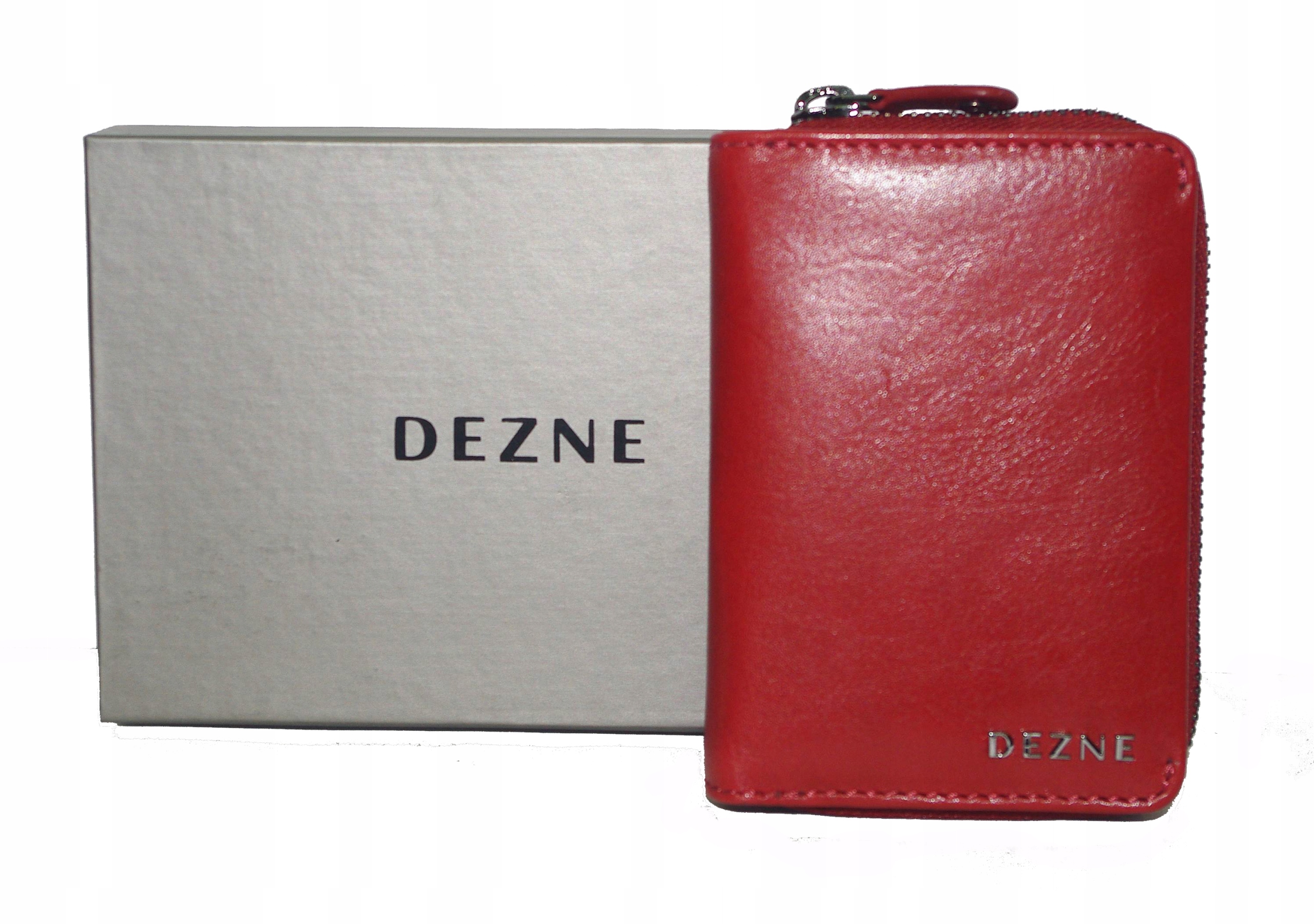 Dezne dámská kožená peněženka Rfid, červená