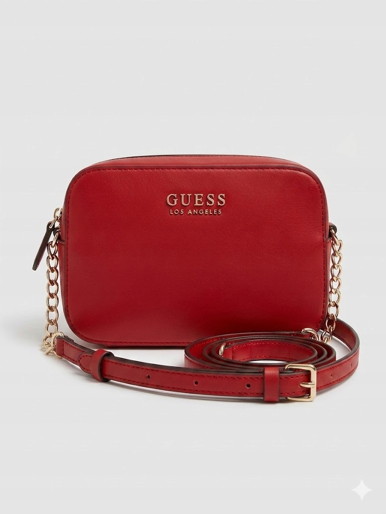 Guess Dámská Kabelka Červená Malá Na Zip 20x13x7 Gga