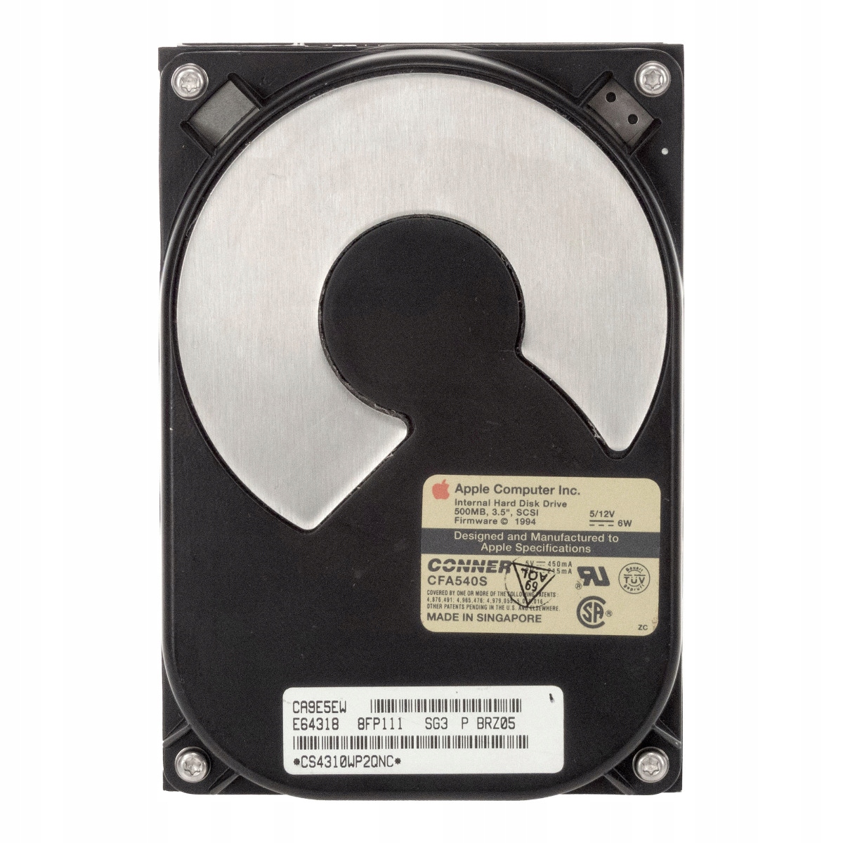 Conner 540MB 4.5K Scsi 3.5'' CFA540S