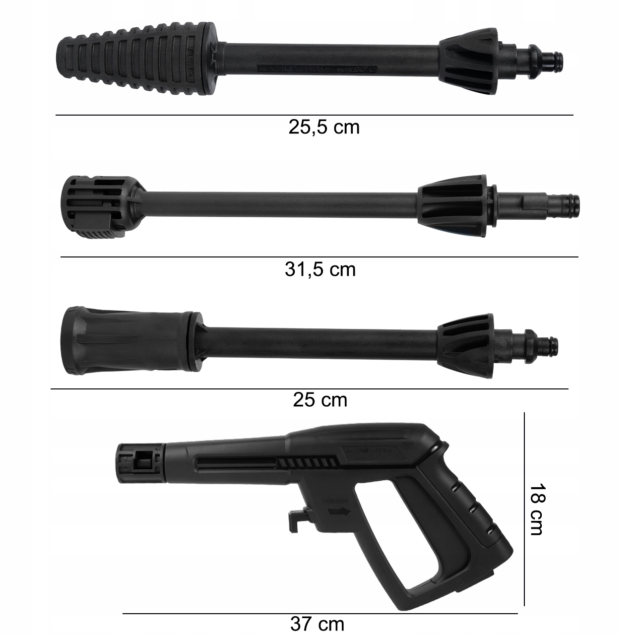 PISTOLET LANCA REGULOWANA + TURBO ZESTAW DO MYJKI CIŚNIENIOWEJ MALTEC Seria Myjka Ciśnieniowa M2.1400