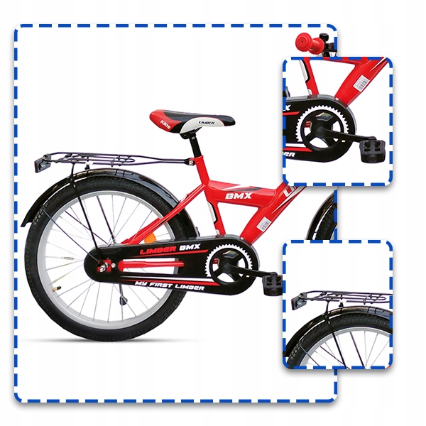 Rower Dziecięcy dla Chłopca Rowerek 20 cali Model JUNIOR