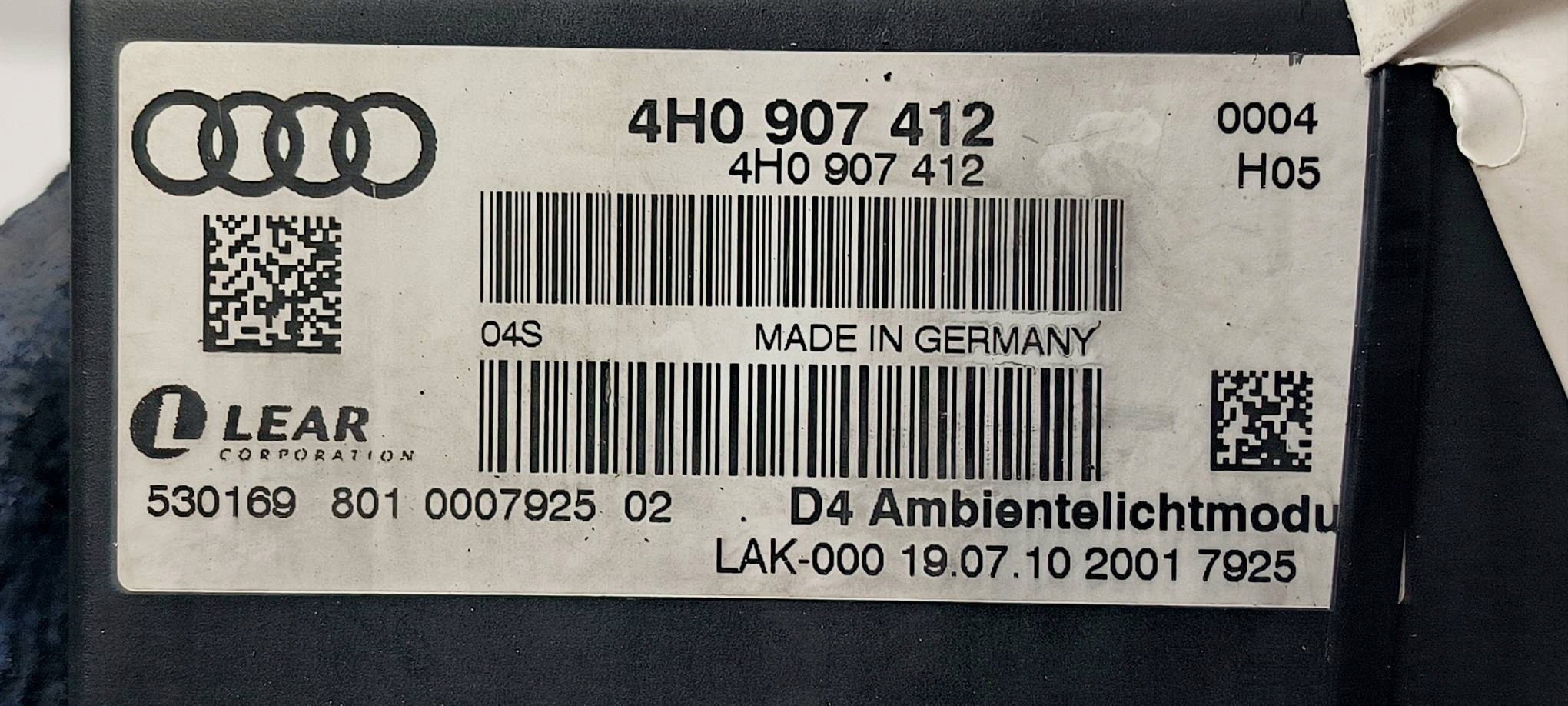 Unité commande confort 4H0907412 KOMFORTU AUDI A8 D4