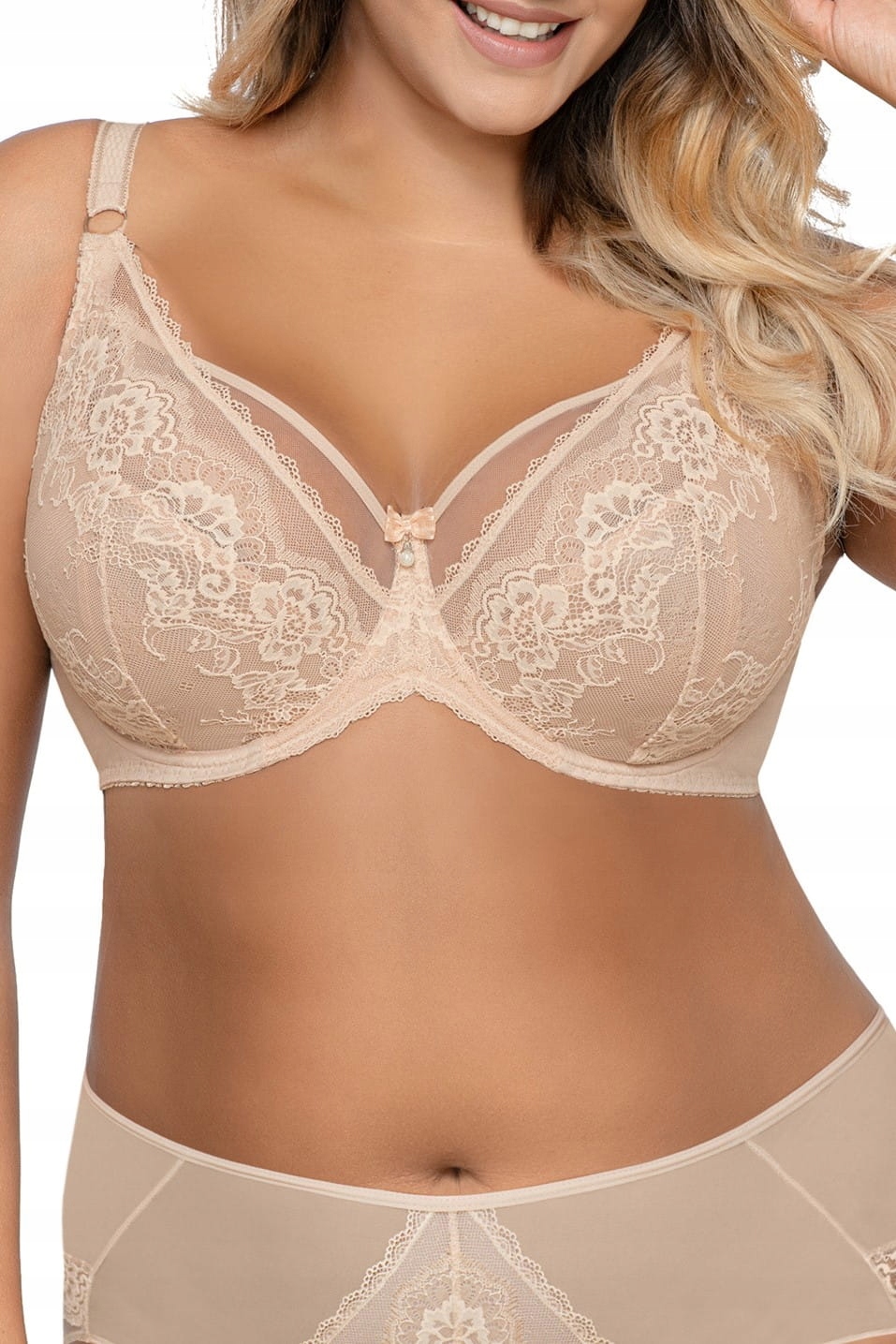 Dámská měkká podprsenka Ava AV-1824 béžová [Velikost 75 D]