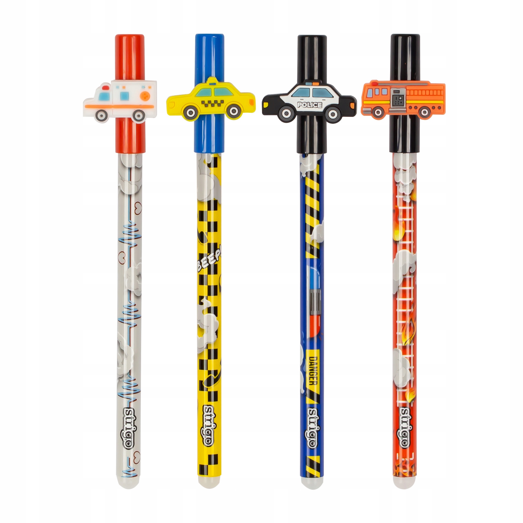 Wymazywalny długopis niebieski STRIGO Taksówka, Radiowóz, Karetka, Straż
