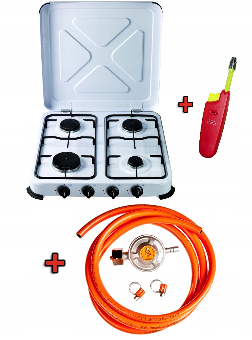 Kuchenka Gasmaster BG-04BRMMS wąż+reduktor+gratis