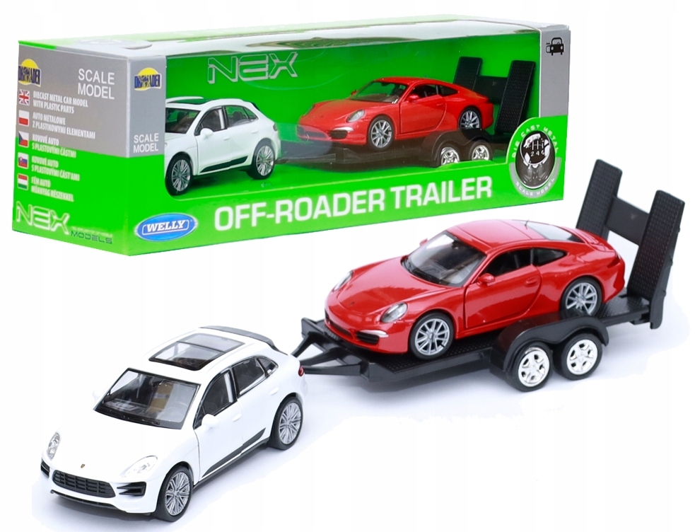 Welly Laweta 2 Auta Porsche Macan 911 Carrera S