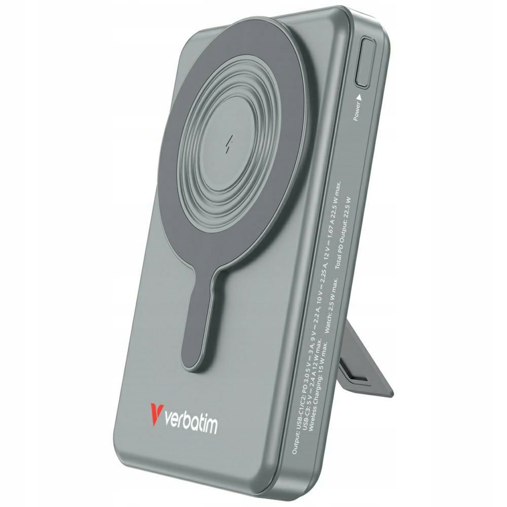 Powerbanka Verbatim Charge n Go 10000 mAh s magnetickým bezdrôtovým stojanom