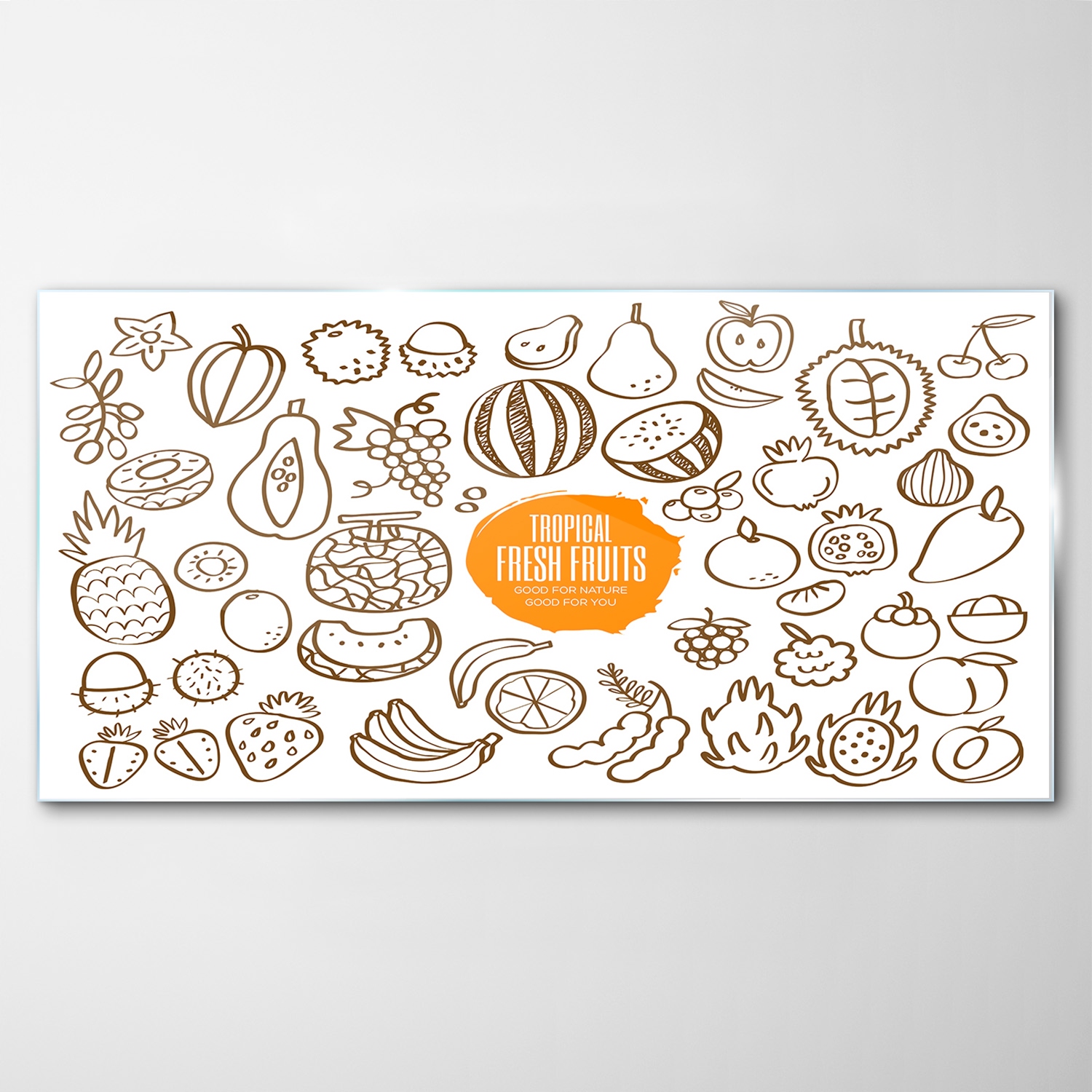 Obraz na skle Dekor Kuchyňa Tropické ovocie 120x60