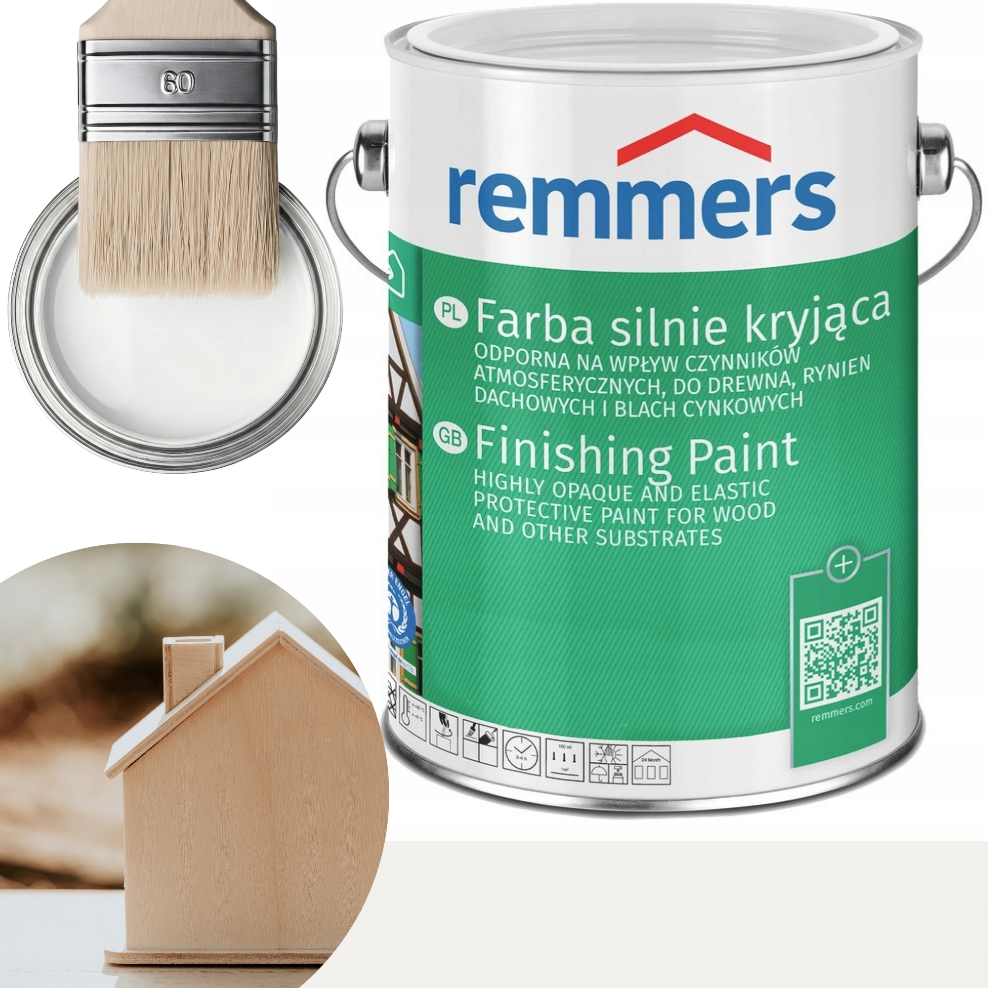 Remmers Deckfarbe barva na dřevo 10L Bílá 9010