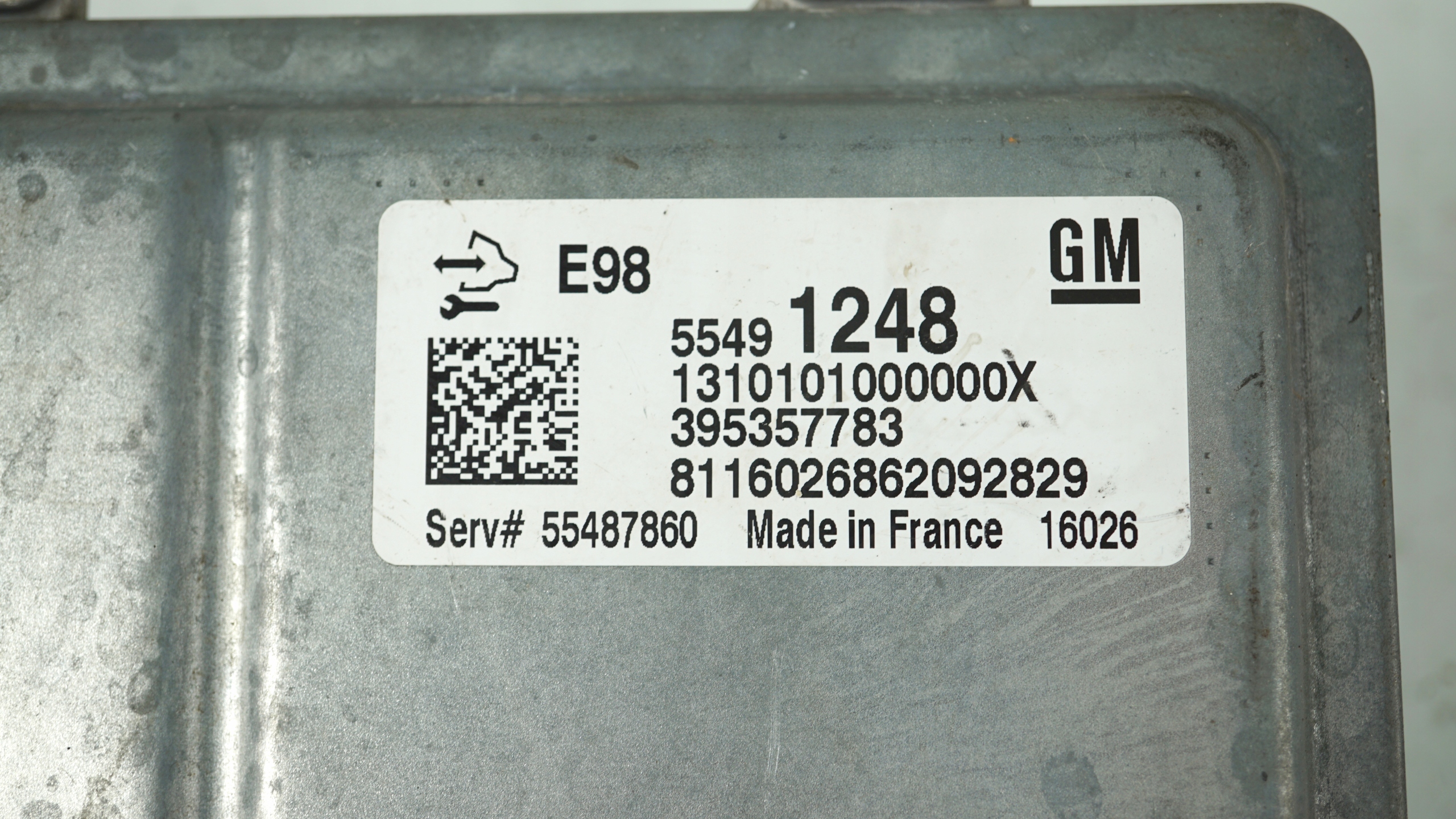 computer control unit of the engine OPEL ZAFIRA C III 1.6 CDTI 55491248