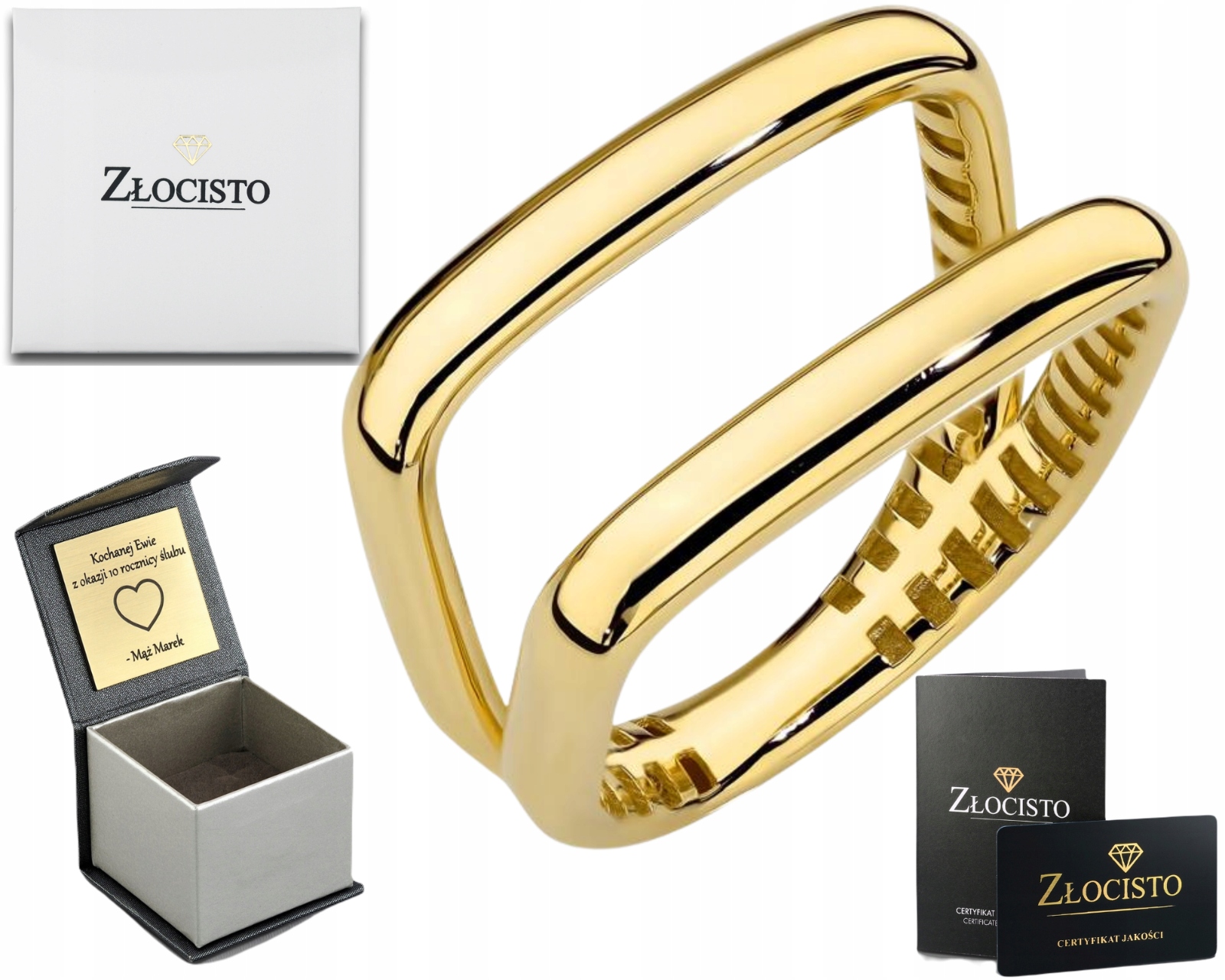 Moderní Prstýnek 585 14K Zlato Gravírování Dárek