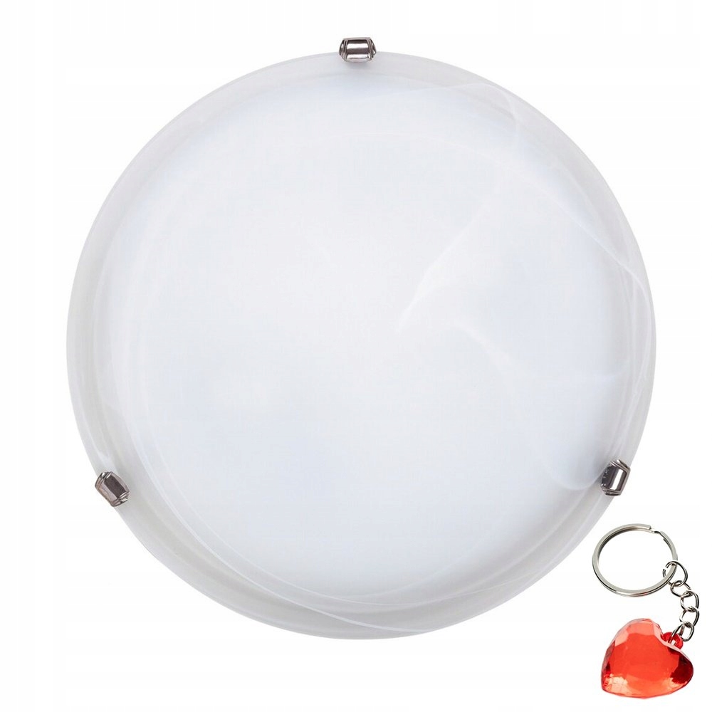 Szklany okrągły plafon alabastrowy do salonu Alabastro Rabalux