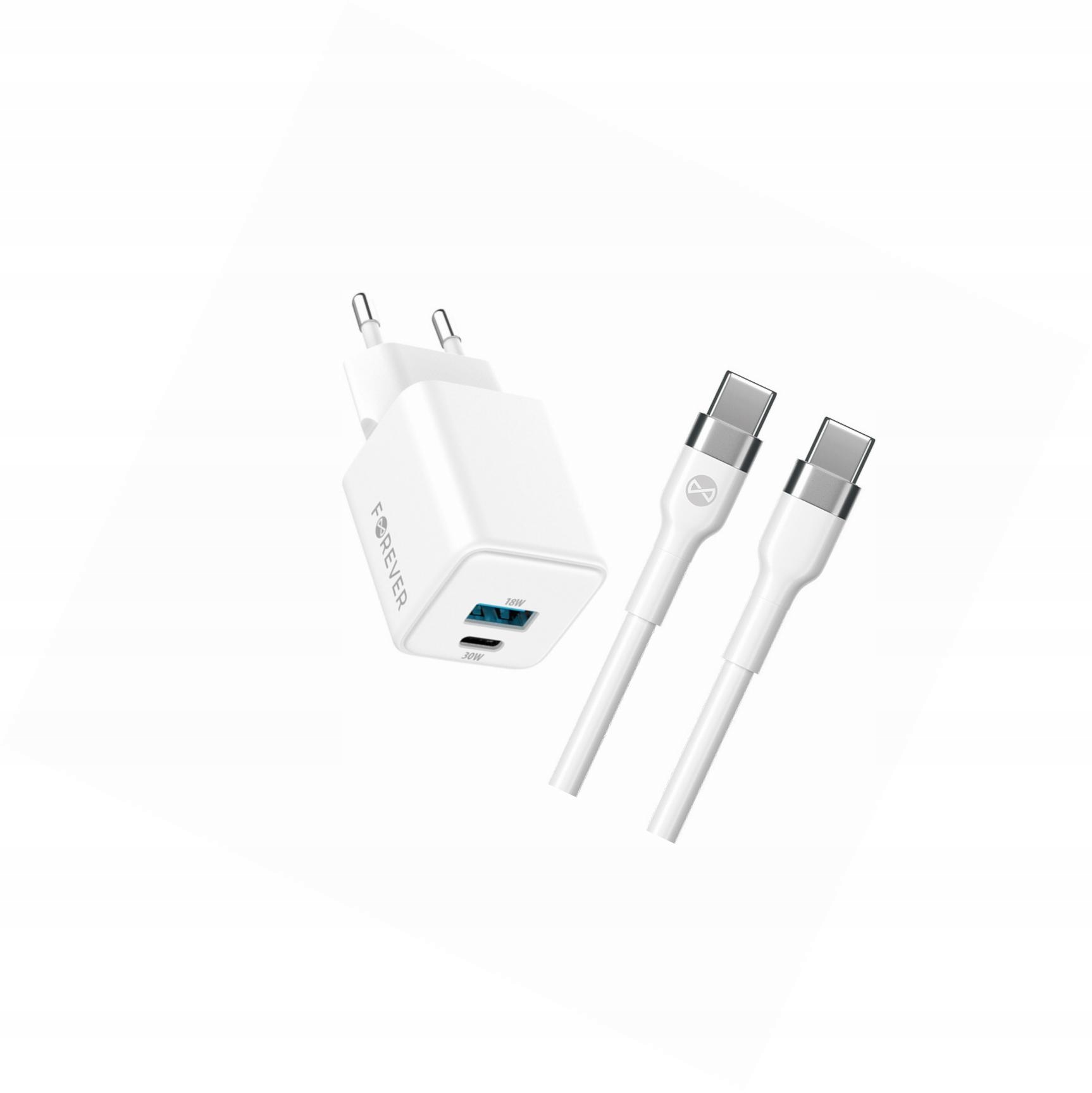 Szybka ładowarka GaN 30W Usb i Usb-c z kablem do Xiaomi Mi 11T Pro