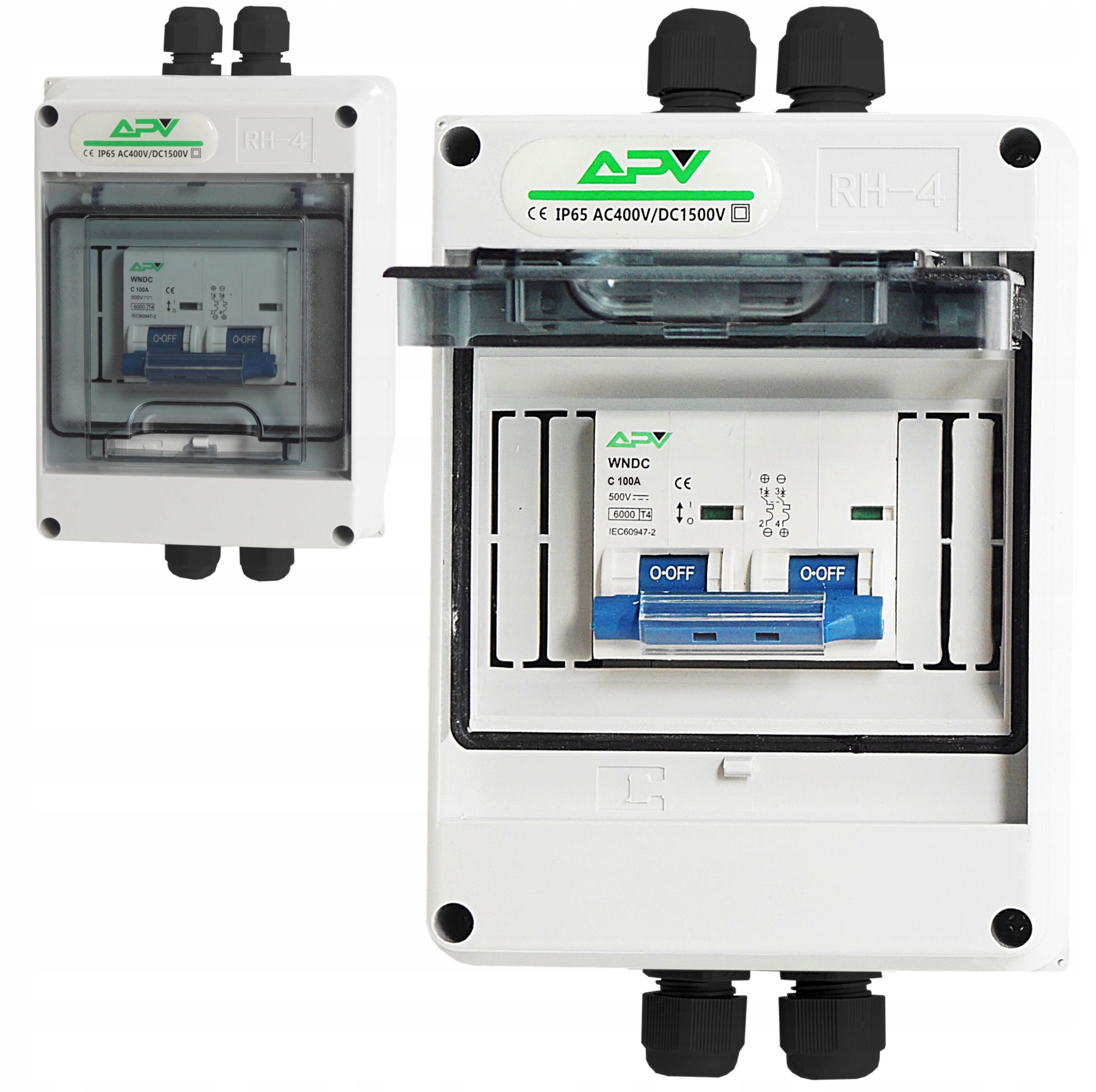 Wyłącznik Prądu Stałego IP65 Wodoodporny W Obudowie 500V DC 2P 100A