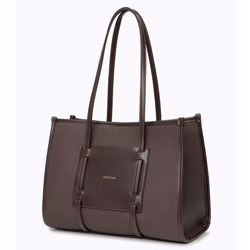 Klasická Velká Shopper Kabelka A4 Puccini BK1261008D-2D Hnědá