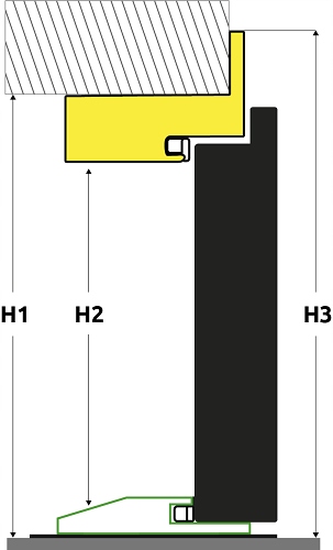 Drzwi zewnętrzne stalowe 80/55 DĄB SUROWY LUSTRO Szerokość drzwi 80 cm