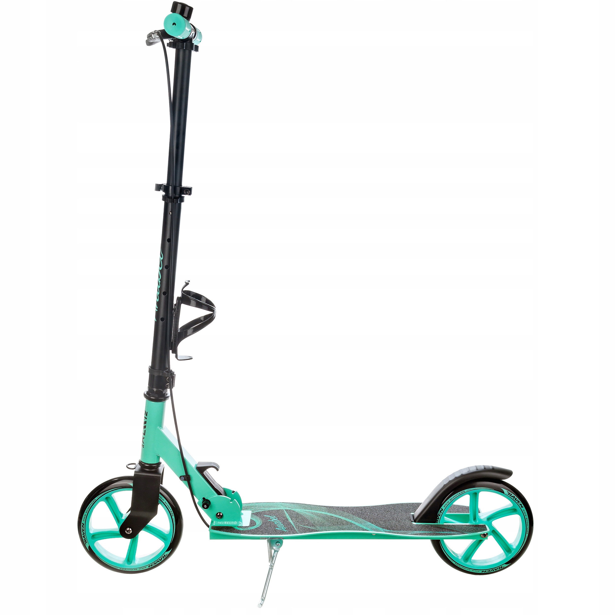 Hulajnoga Raven Anabel Black/Mint 200mm z hamulcem, dzwonek uchwyt na bidon