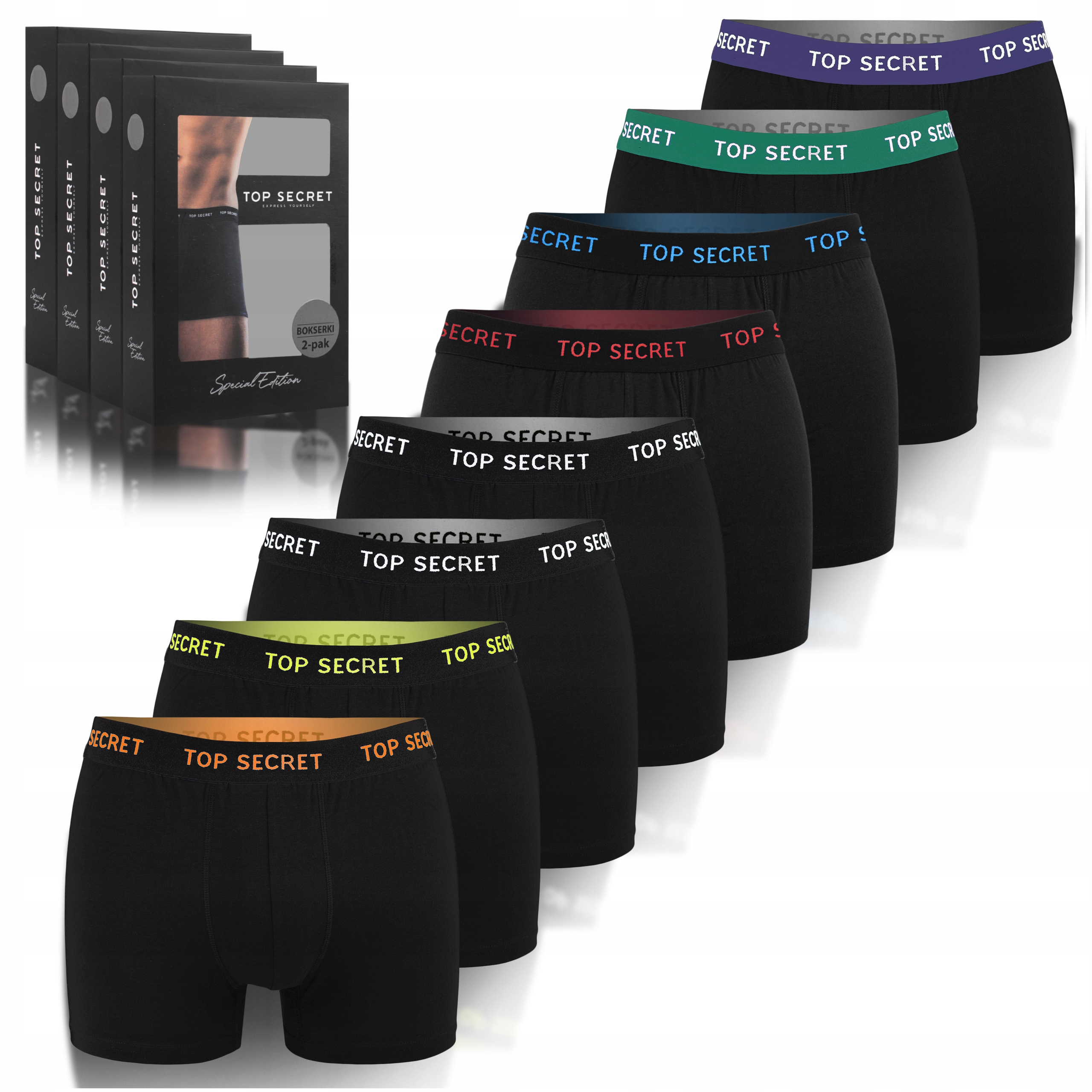 Top Secret Bokserki Męskie Bawełniane 8pak Rozmiar XXL