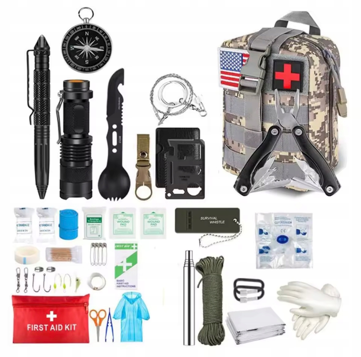 Taktická Survivalová evakuační lékárnička s vojenským vybavením 379 El