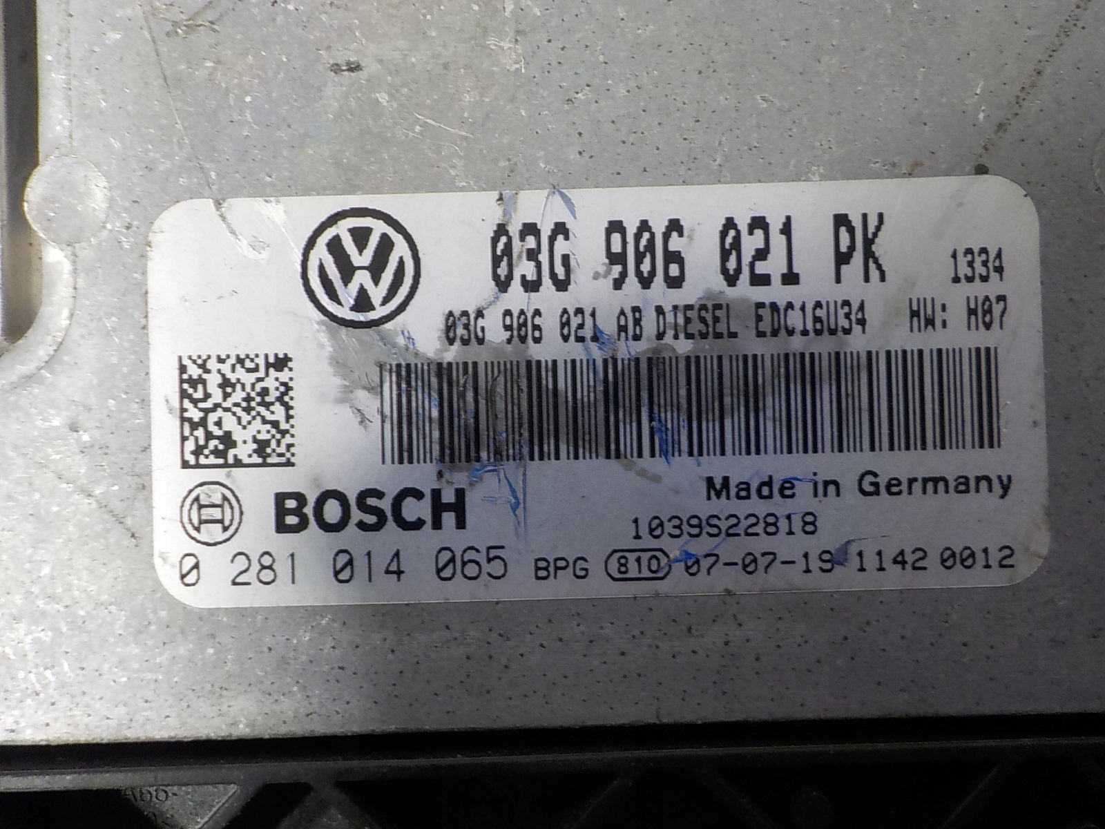 VW Computer Bedienteil 03G906021PK 0281014065