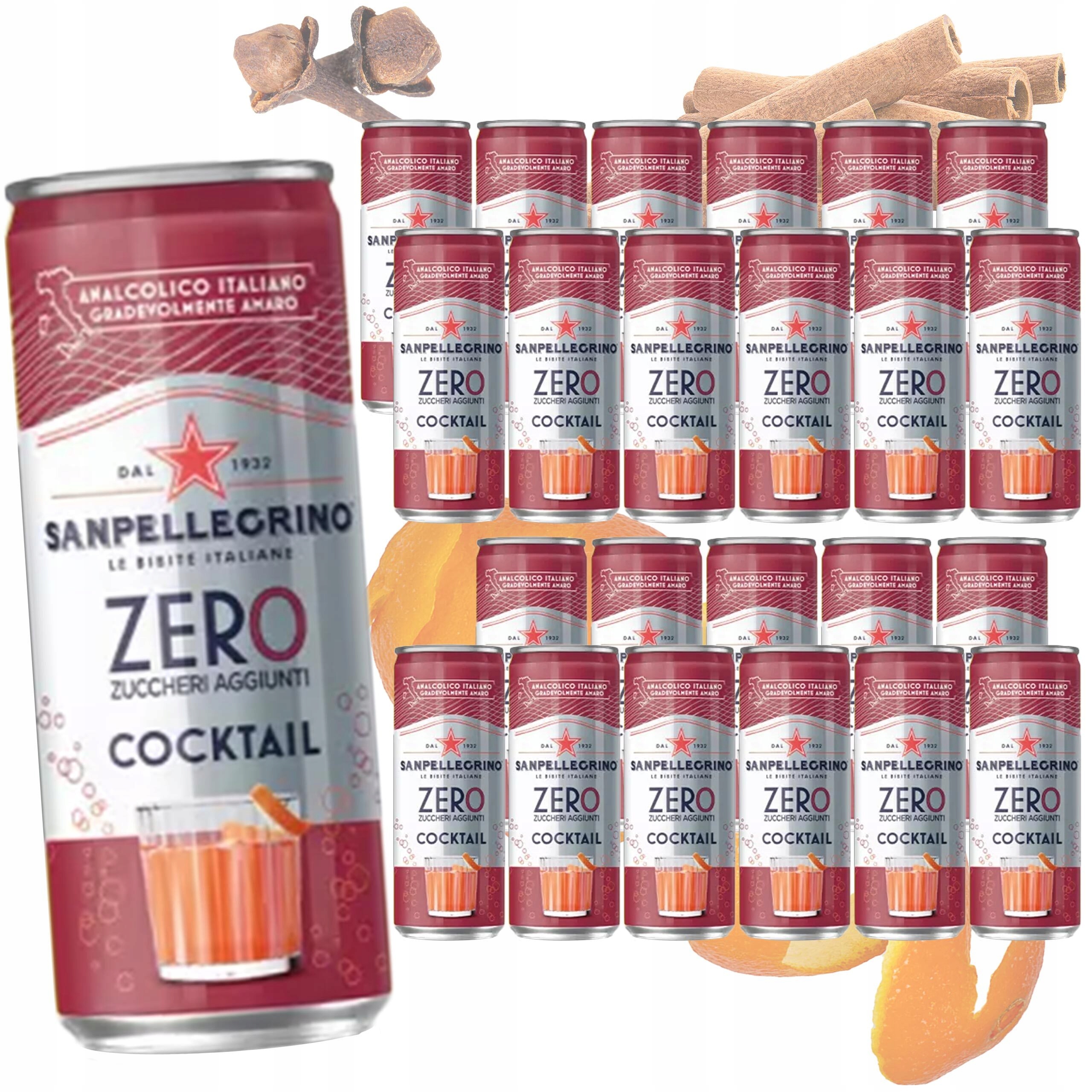 San Pellegrino Cocktail Zero 330 ML Bez Cukru Zestaw 24 sztuki
