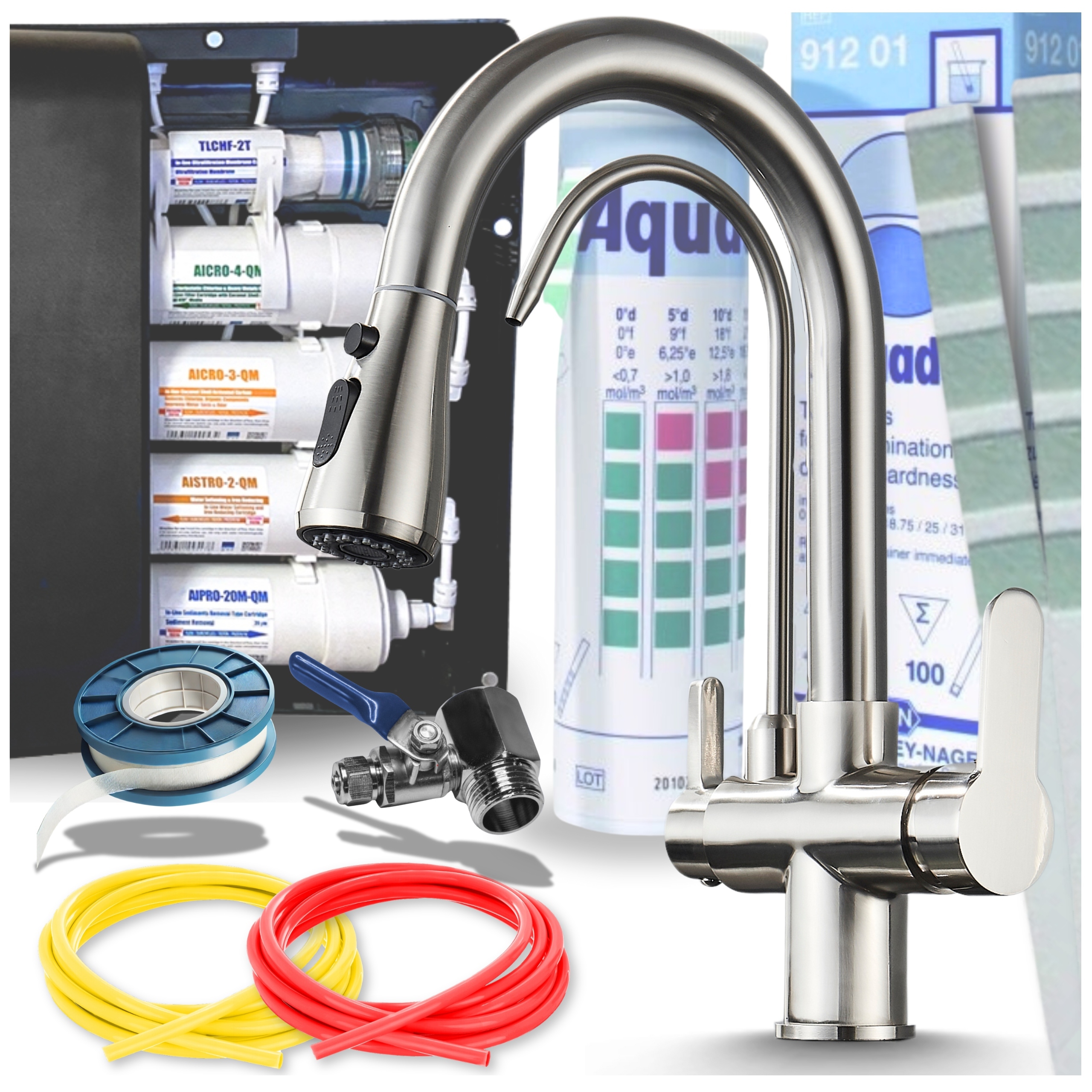 Systém filtrování vody Kuchyňský filtr s baterií Třícestný kohoutek do kuchyně