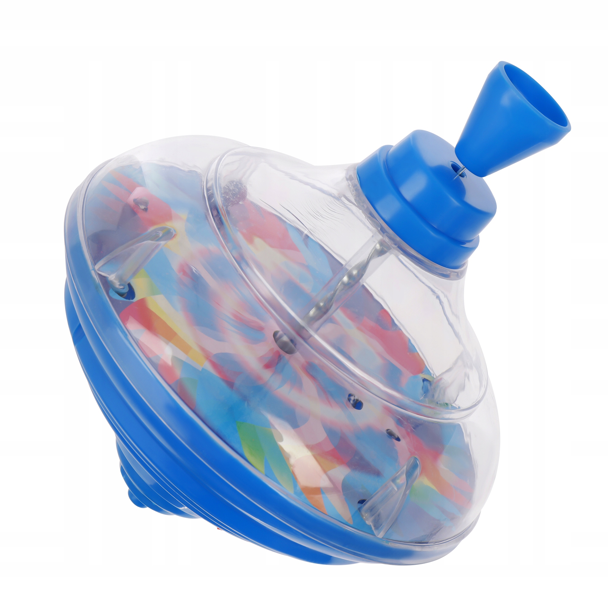 TĘCZOWY WIRUJĄCY BĄCZEK ŚWIECI W CIEMNOŚCI GRA