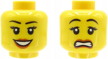 

Lego głowa główka figurki kobieta, dwustronna