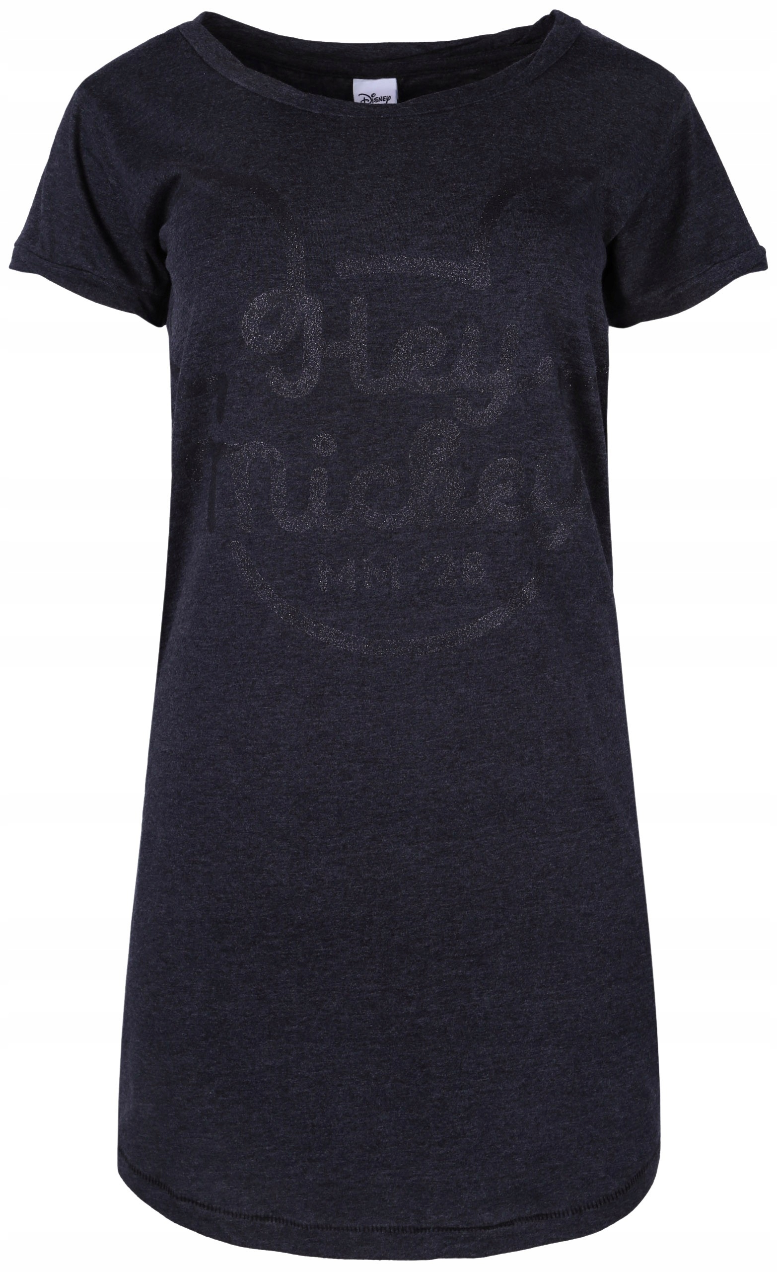 

Szara koszula nocna z połyskującym nadrukiem S