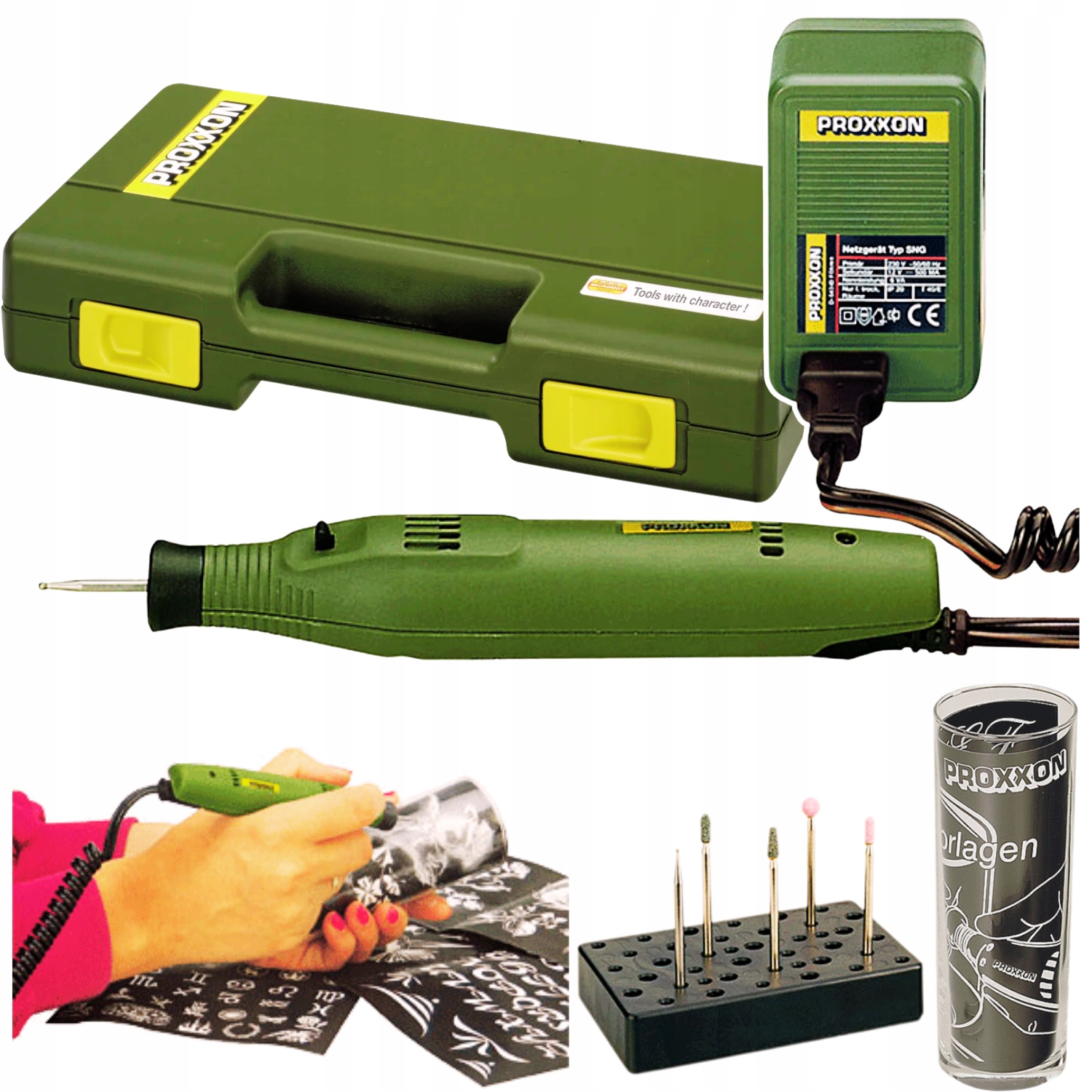 Zestaw grawerski Proxxon Gg 12 PR28635 Maszynka do grawerowania 230V walizk