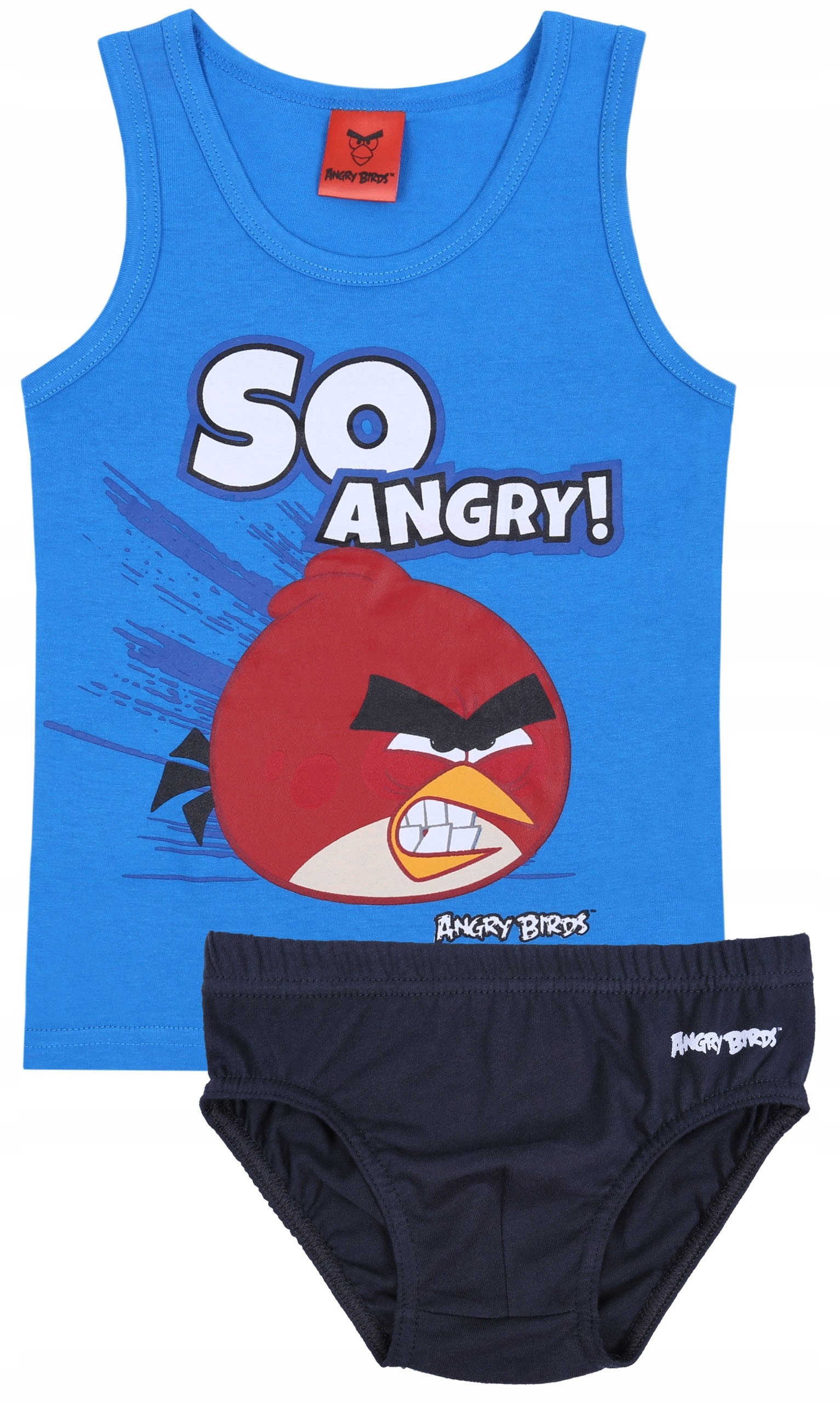 

Niebieska koszulka + grafitowe majtki Angry Birds