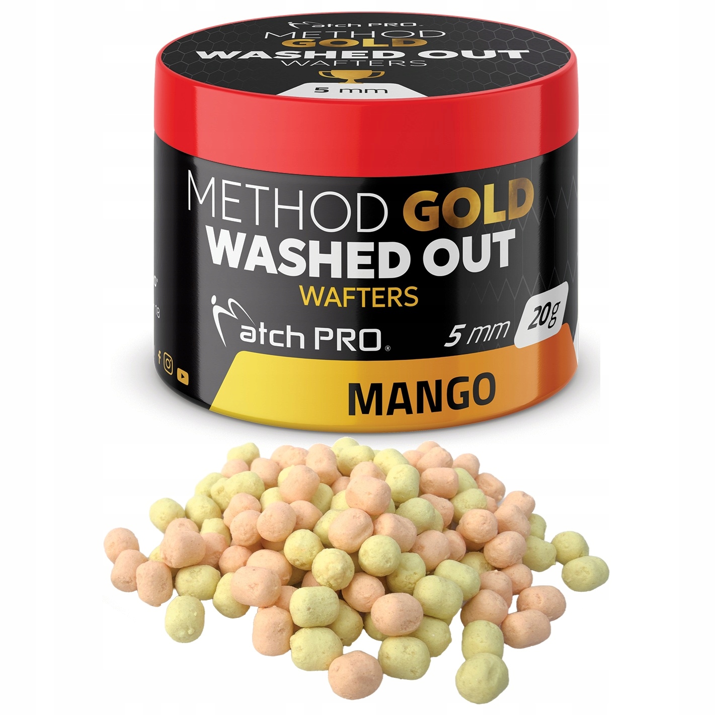 Wafters Washed Out Mango 5mm Method Gold do łowienia ostrożnych ryb