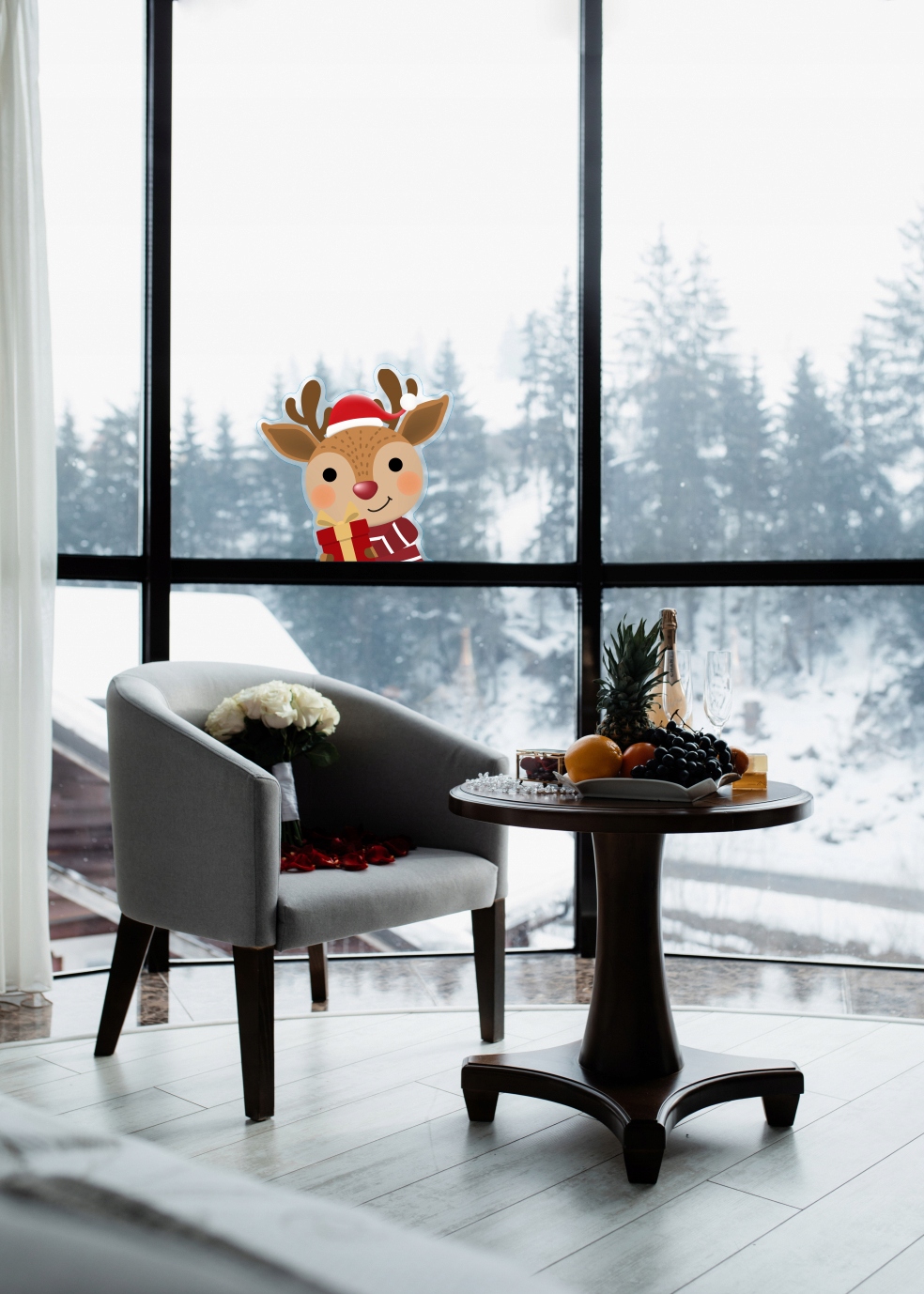 Naklejka ŚWIATECZNA RENIFER RUDOLF A bardzo ładny Kod producenta RP2022