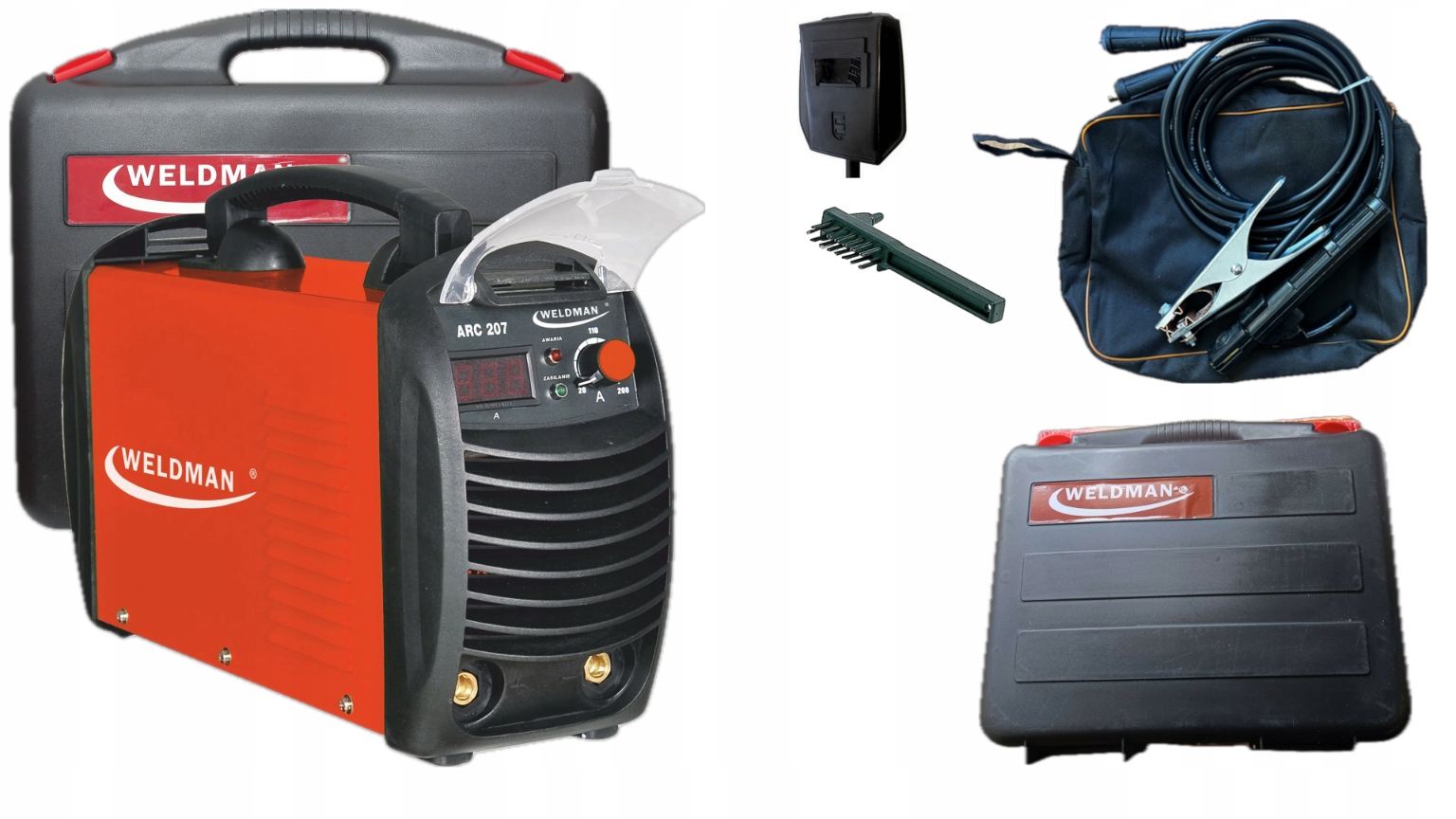 Spawarka inwertorowa Weldman Arc 207 Mma/tig 200 A walizka