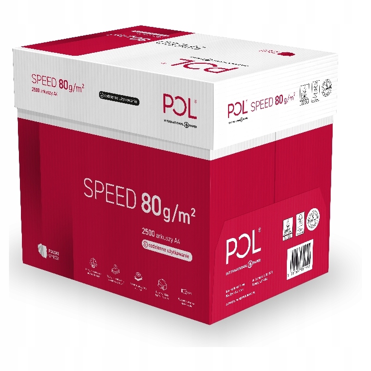 PAPIER KSERO BIUROWY A4 80G KARTON 5 RYZ 2500 STRON POLSPEED