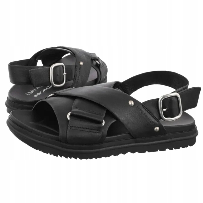 Kožené dámské sandály Emu Australia Faye Black W13246 Černé