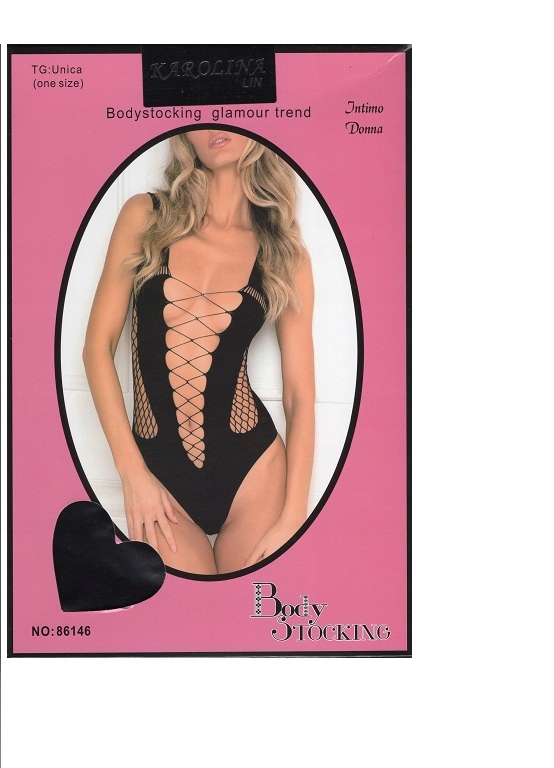 

Body Czarne Ze Wstawkami Krateczki Body Stocking
