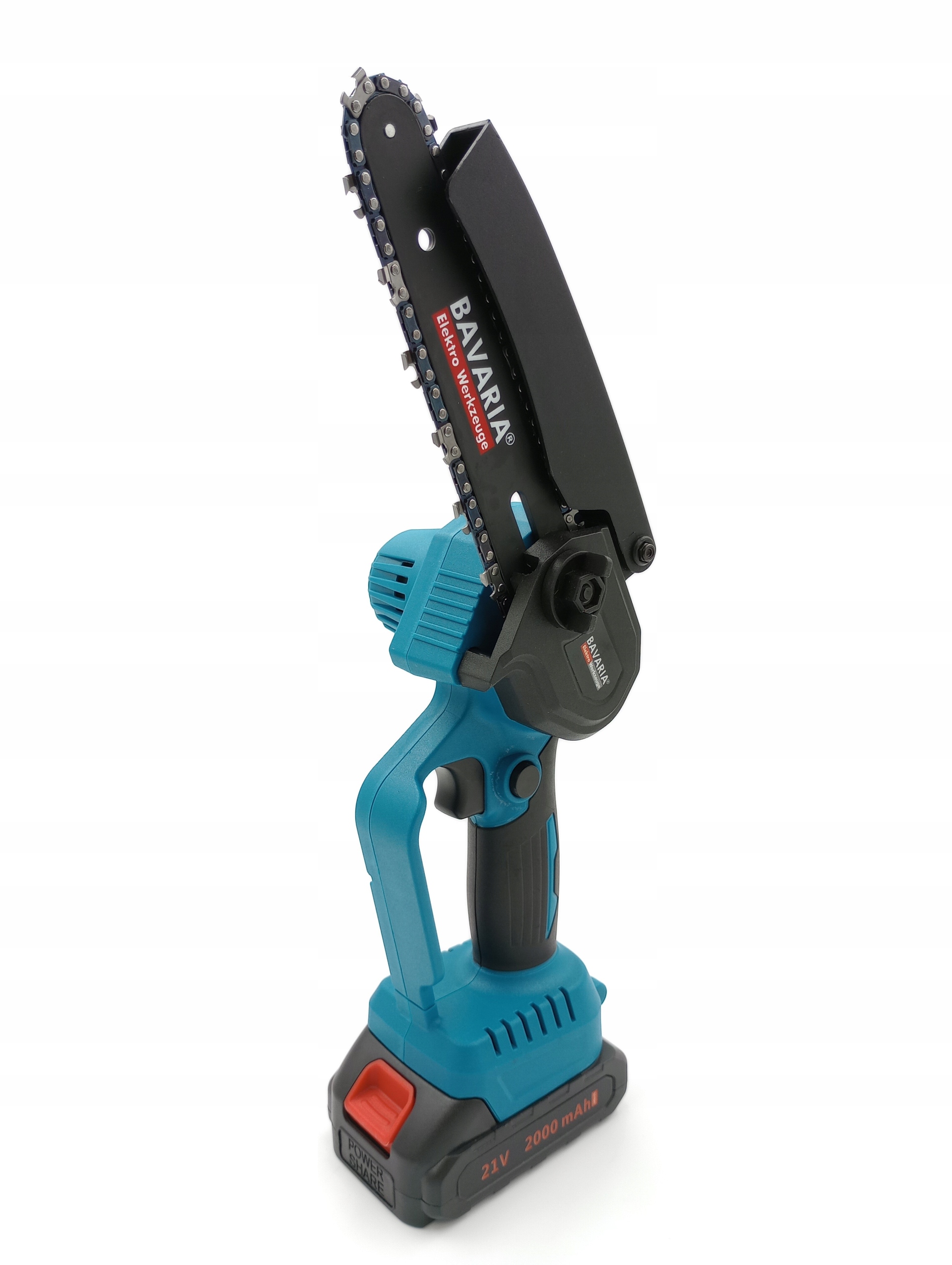 PIŁA ŁAŃCUCHOWA AKUMULATOROWA PILARKA 6 CALI 2x AKU BAVARIA 21V + WALIZKA Zasilanie akumulatorowe