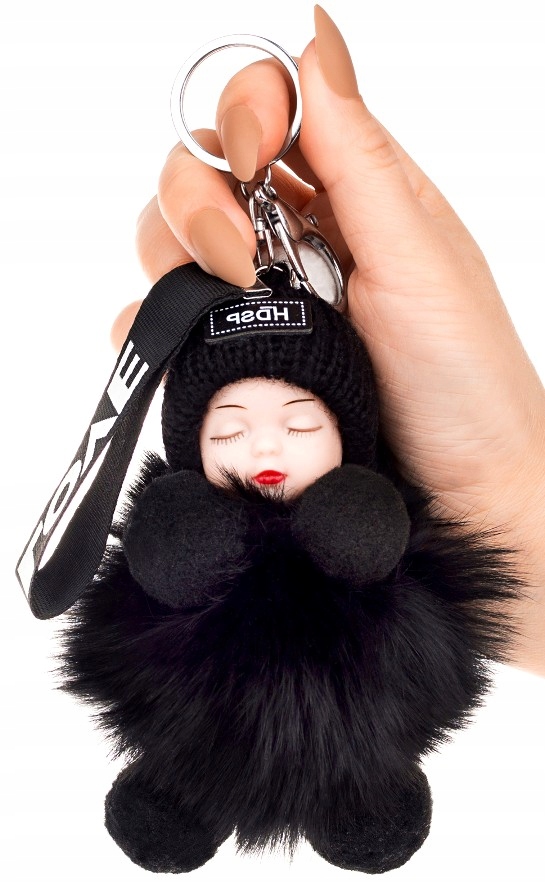 

Brelok pompon do kluczy torebki lalka laleczka