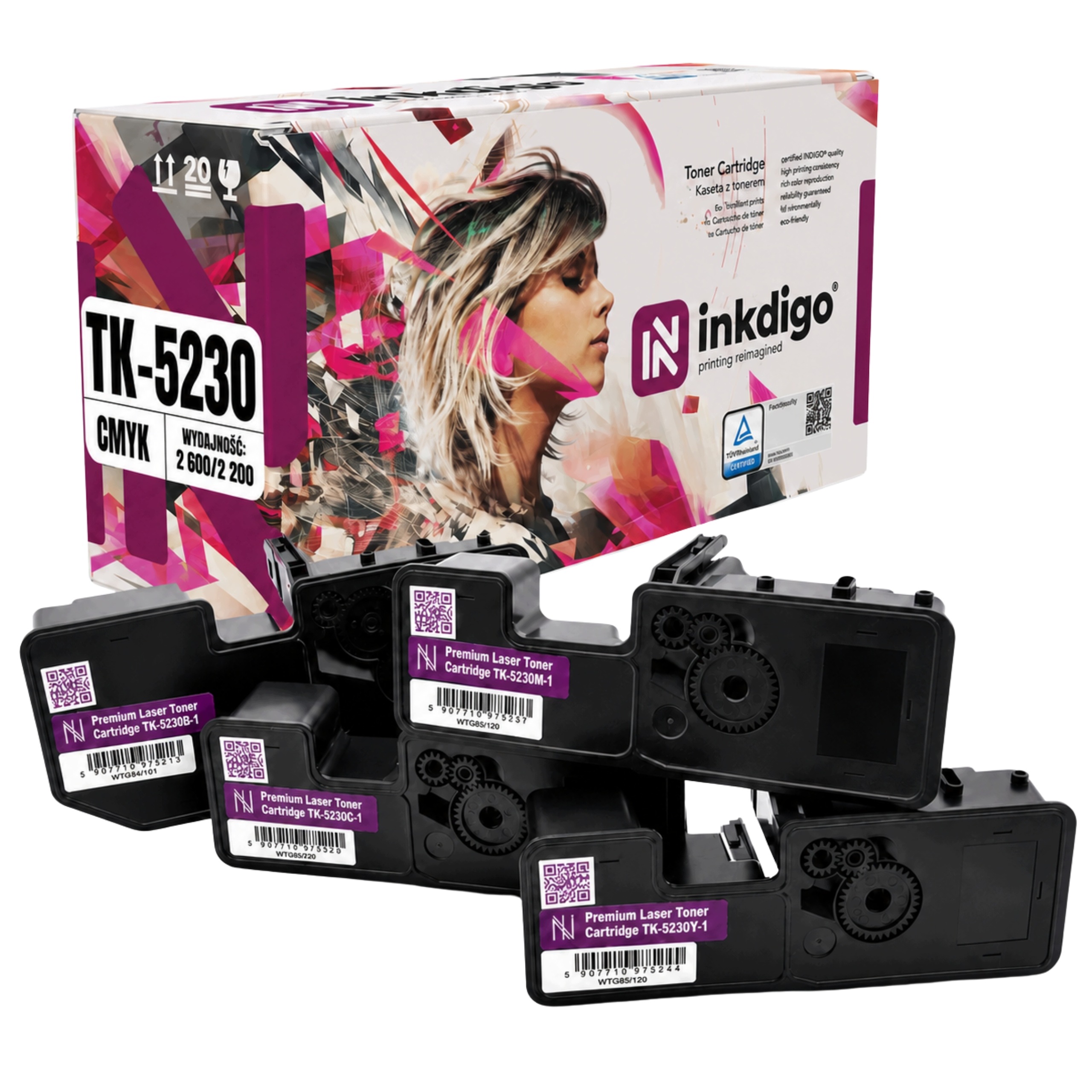 4X Toner Pro Kyocera Ecosys M5521 P5021 TK5230