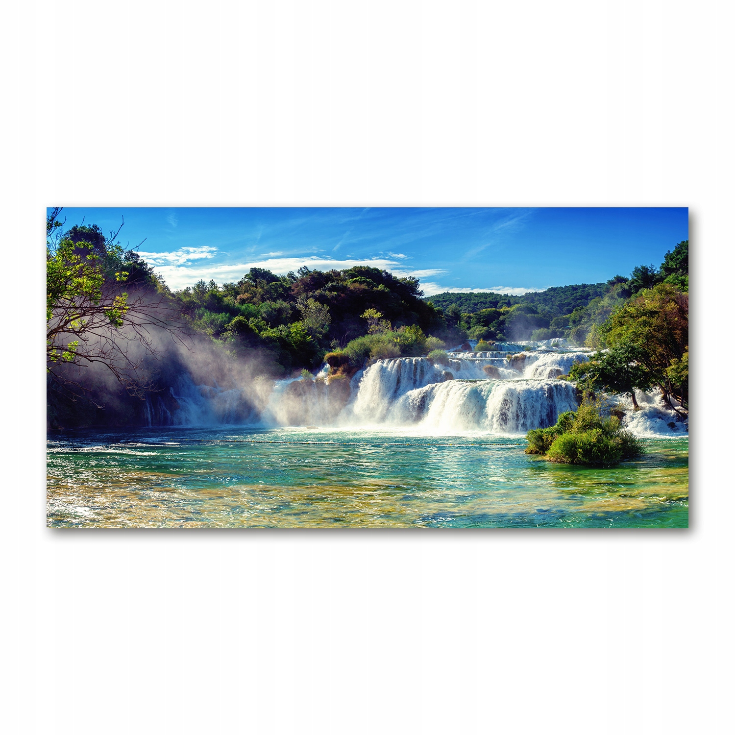 

Foto obraz akryl zdjęcie Wodospady Krka 120X60 cm
